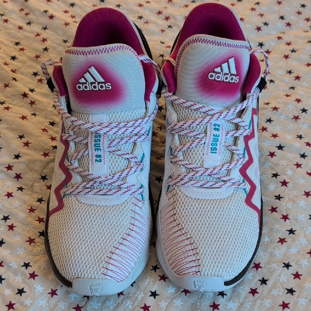 Adidas White and Pink Athletic Shoes "Spider-Gwen"